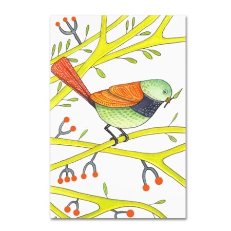 Trademark Fine Art Michelle Campbell 'Bird Design 2' Canvas Art, 30x47 ALI10871-C3047GG